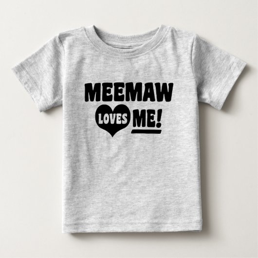 MeeMaw-Lieben Baby T-shirt (Vorderseite)