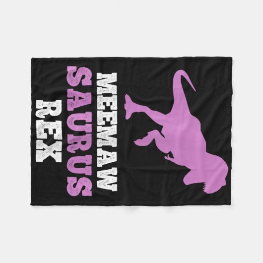 Meemaw-saurus Rex Dino Dinosaur Meemawsaurus Funny Fleecedecke (Vorderseite (Horizontal))