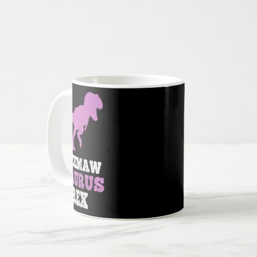 Meemaw-saurus Rex Dino Dinosaur Meemawsaurus Funny Kaffeetasse (Vorderseite Links)