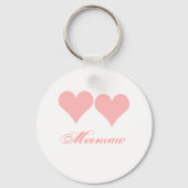 Meemaw Schlüsselkette mit rosa Herzen Schlüsselanhänger (Vorderseite)