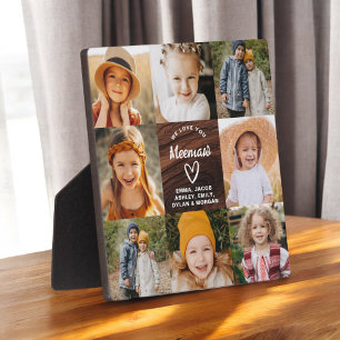 Meemaw wir Liebe Sie hören Holz Foto Collage Fotoplatte