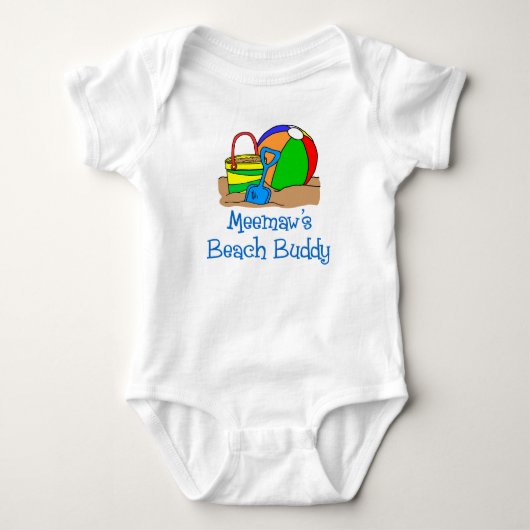 Meemaw's Beach Buddy Baby Strampler (Vorderseite)