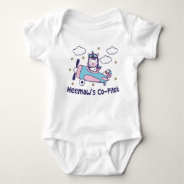 Meemaw's Co-Pilot - Unicorn-Flugzeug Baby Strampler