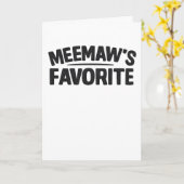 Meemaws Lieblingswitz Oma Enkel Karte (Gelbe Blume)