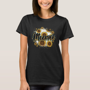 Meemee Kuh Print Sonnenblumen Muttertag Niedliche T-Shirt