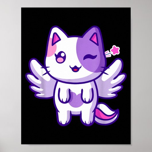 Meemeow Cute Cat Plu-shirt Poster (Vorne)