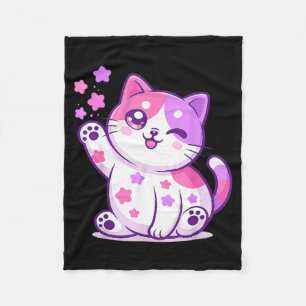 Meemeow Katzen Plüsch kuschelige Geburtstagsdekora Fleecedecke