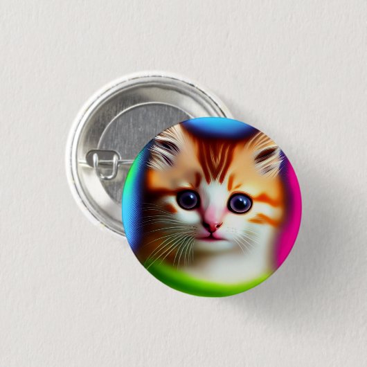 Meeow! 3 cm Abzeichen Button (Vorne & Hinten)