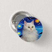 Meeow! 3 cm Abzeichen Button (Vorne & Hinten)