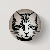 Meeow! 3 cm Abzeichen Button (Vorderseite)