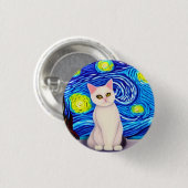 Meeow! 3 cm Abzeichen Button (Vorne & Hinten)