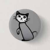 Meeow! 3 cm Abzeichen Button (Vorderseite)