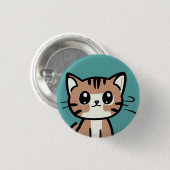 Meeow! 3 cm Abzeichen Button (Vorne & Hinten)