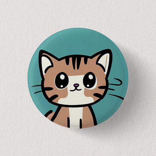 Meeow! 3 cm Abzeichen Button (Vorderseite)
