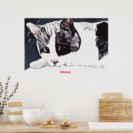 Meeow Cat Poster (Küche)