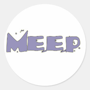 Meep-Aufkleber Runder Aufkleber