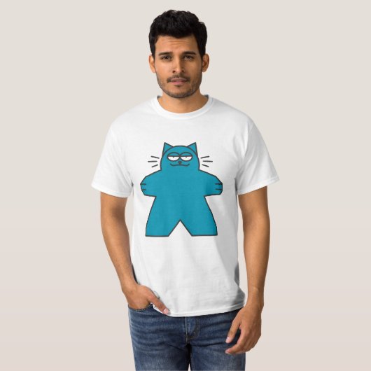 Meeple Cat Men T - Shirt (Vorne ganz)