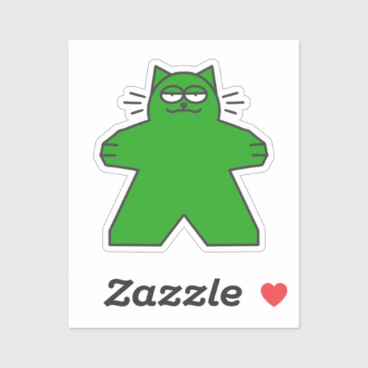 Meeple Cat Sticker (Blatt)