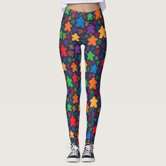 Meeple Druck-Leggings Leggings (Vorderseite)
