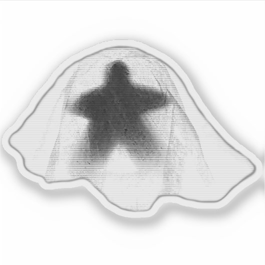 Meeple Ghost Vinyl Sticker (Vorderseite)