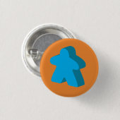 Meeple Knopf (orange u. blau) Button (Vorne & Hinten)