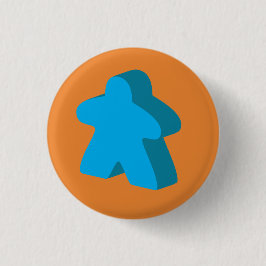 Meeple Knopf (orange u. blau) Button
