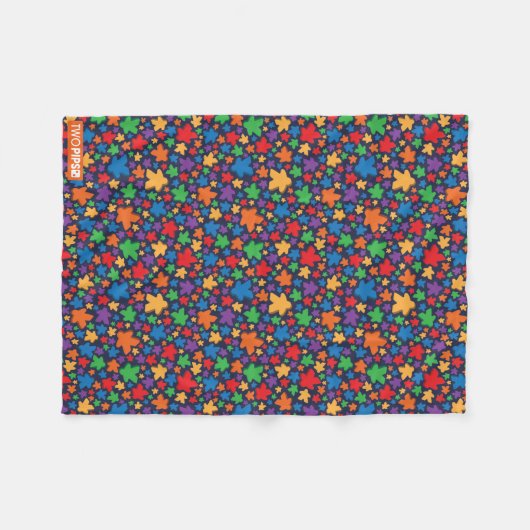 Meeple Muster-Decke Fleecedecke (Vorderseite (Horizontal))