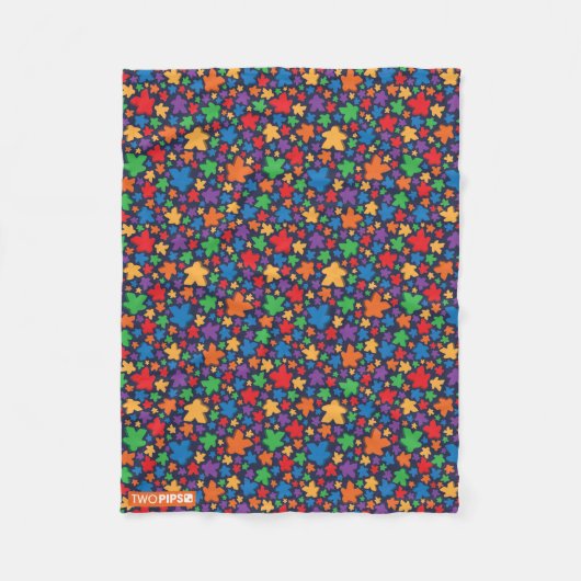 Meeple Muster-Decke Fleecedecke (Vorderseite)