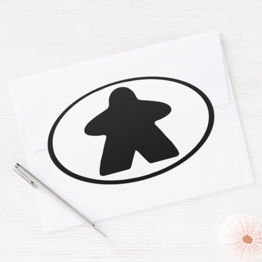 Meeple Nation Ovaler Aufkleber (Umschlag)