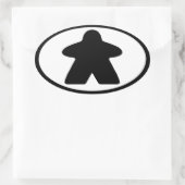 Meeple Nation Ovaler Aufkleber (Tasche)