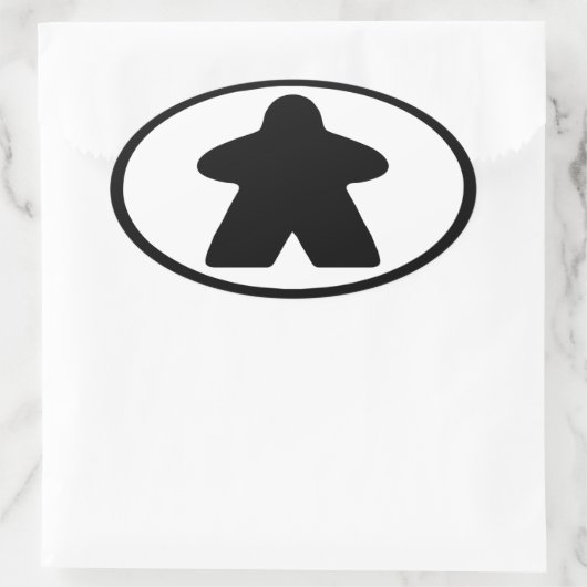 Meeple Nation Ovaler Aufkleber (Tasche)
