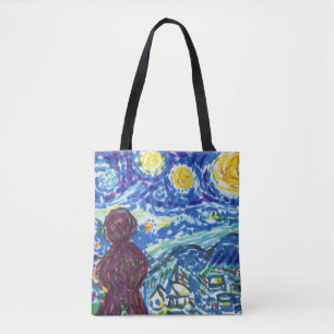 Meeple Starry Night Board Spielkunst Spaß Tasche