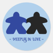 Meeples in Love, Blau & Schwarze Aufkleber (Vorderseite)