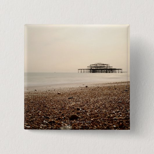 Meer am Brighton Beach Button (Vorderseite)