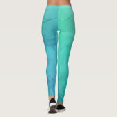 Meer, Aqua Blue Custom Leggings (Rückseite)