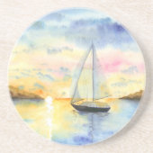 Meer bei Sonnenuntergang Getränkeuntersetzer (Vorne)