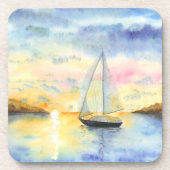 Meer bei Sonnenuntergang Getränkeuntersetzer (Vorderseite)