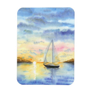 Meer bei Sonnenuntergang Magnet