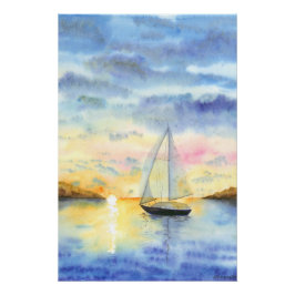 Meer bei Sonnenuntergang Poster