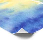 Meer bei Sonnenuntergang Poster (Ecke)