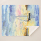 Meer bei Sonnenuntergang Sherpadecke (Vorderseite (Horizontal))