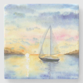 Meer bei Sonnenuntergang Steinuntersetzer