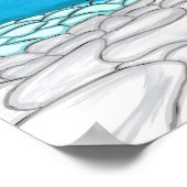 Meer, Canyon und Gebirge Digitale Kunst Poster (Ecke)