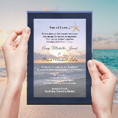 Meer der Liebe | Beach Sunset Starfish Wedding Inv Einladung