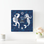 Meer der Liebe Poster Quadratische Wanduhr (Zuhause)