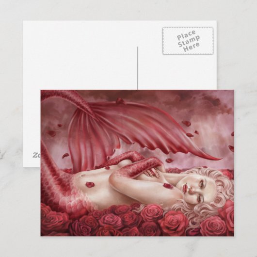 Meer der Rose Postkarte (Vorne/Hinten)