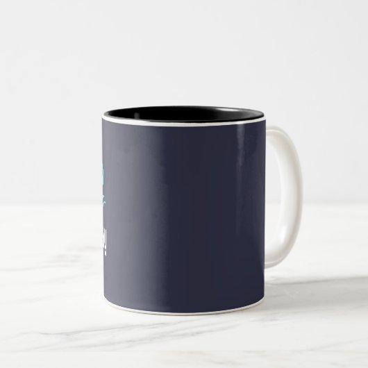 Meer Der sonnige Ozean Zweifarbige Tasse (VorderseiteRechts)