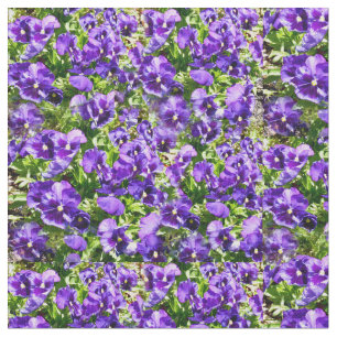Meer der Stille: Das wunderschöne Lila Pansy-Feld Stoff