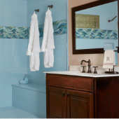 Meer der Wellen Teal-Mosaik-Kunst Fliese