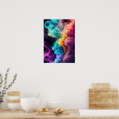 Meer des farbenfrohen Rauchens Poster (Küche)